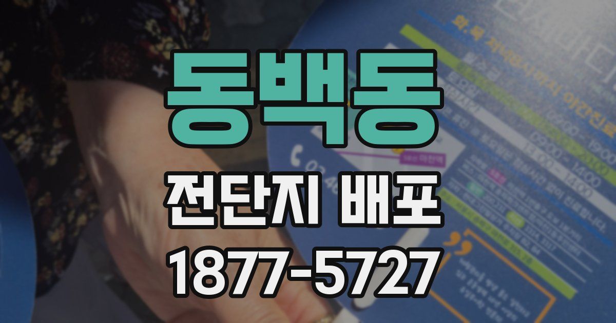 동백동 전단지 배포