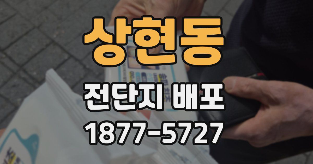 상현동 전단지 배포