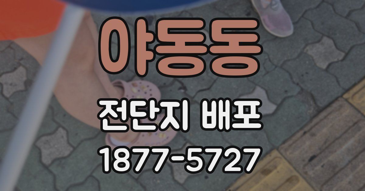 야동동 전단지 배포