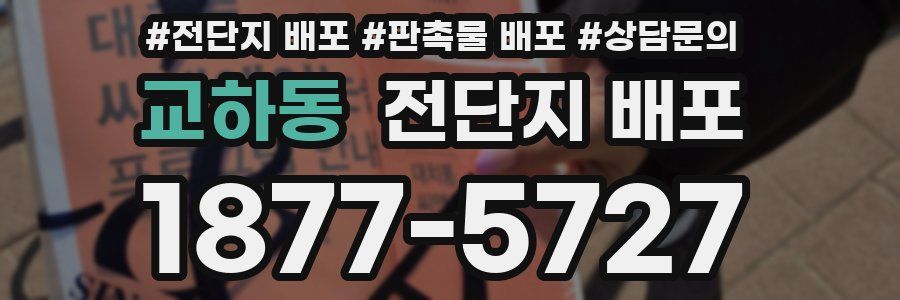 교하동 전단지 배포