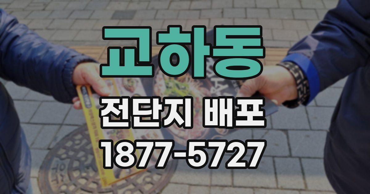 교하동 전단지 배포