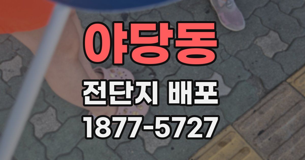 야당동 전단지 배포