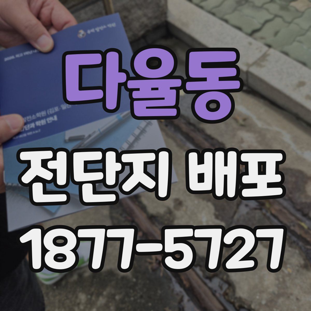 다율동 전단지 배포