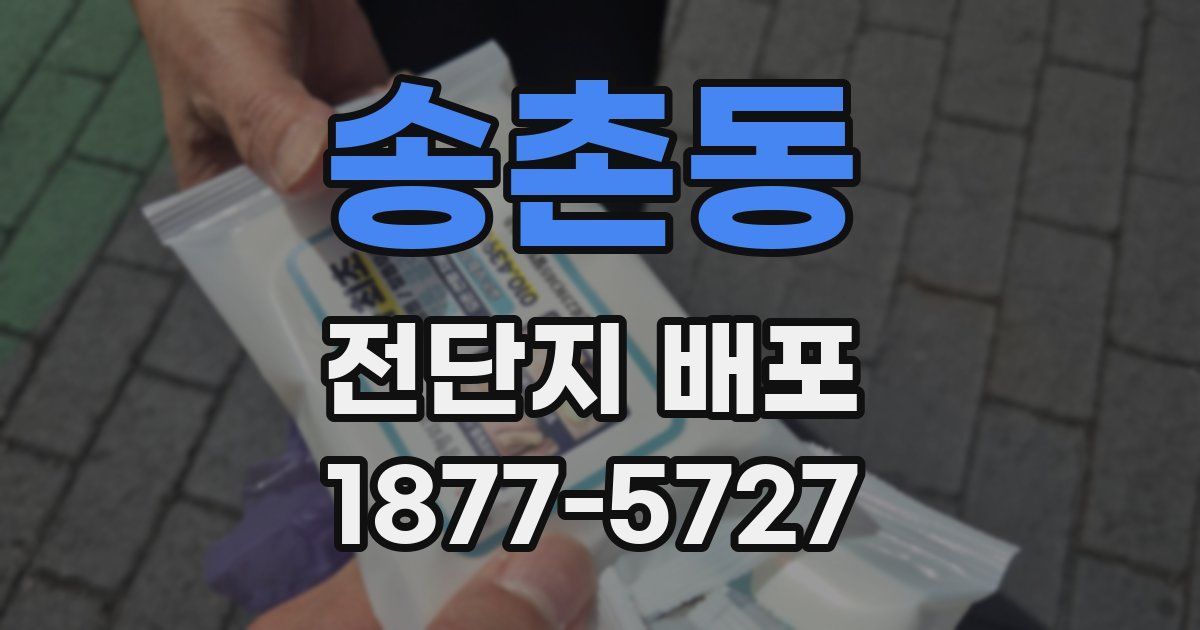 송촌동 전단지 배포