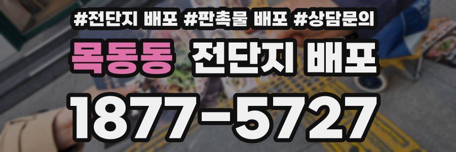 목동동 전단지 배포