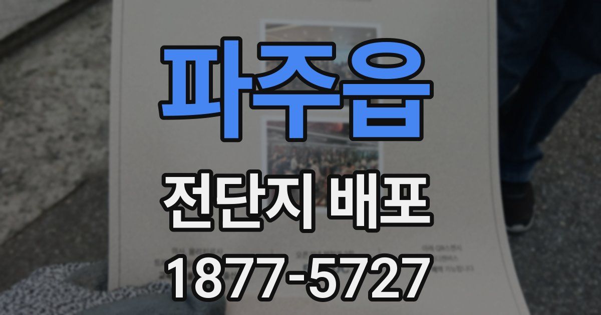 파주읍 전단지 배포
