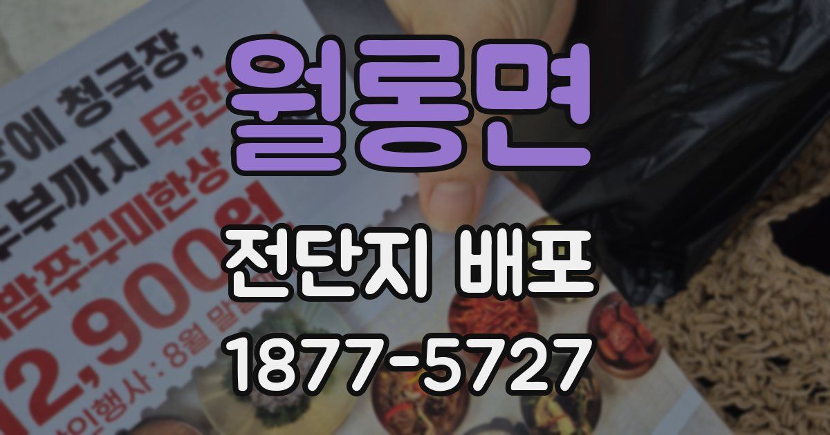 월롱면 전단지 배포