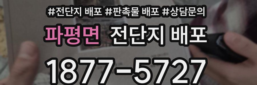 파평면 전단지 배포