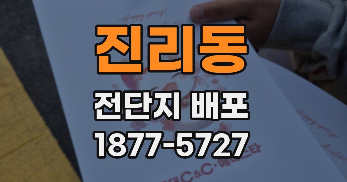 진리동 전단지 배포