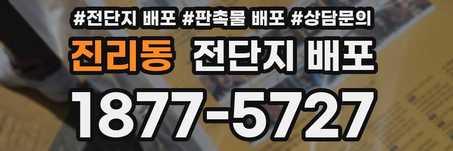진리동 전단지 배포