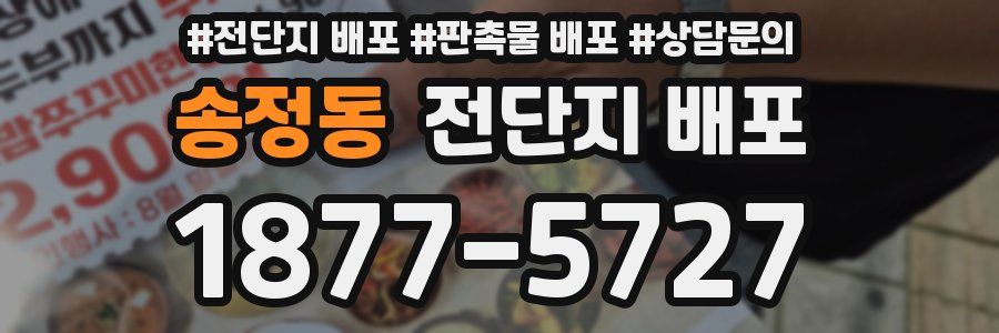 송정동 전단지 배포