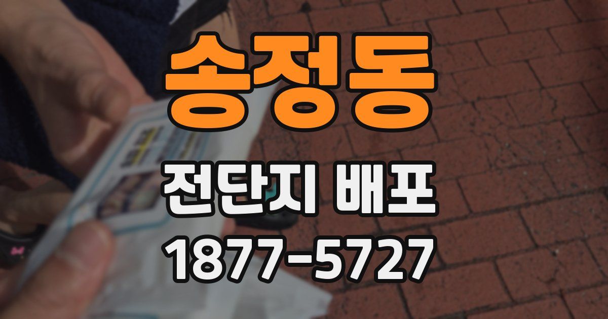 송정동 전단지 배포