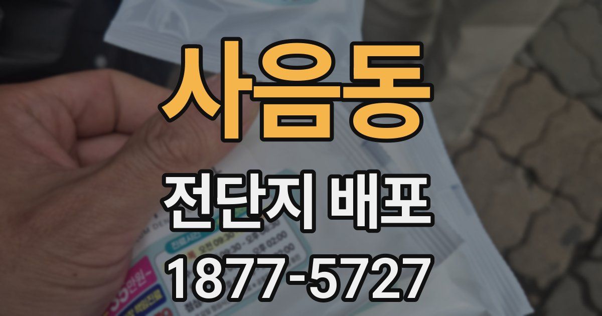 사음동 전단지 배포