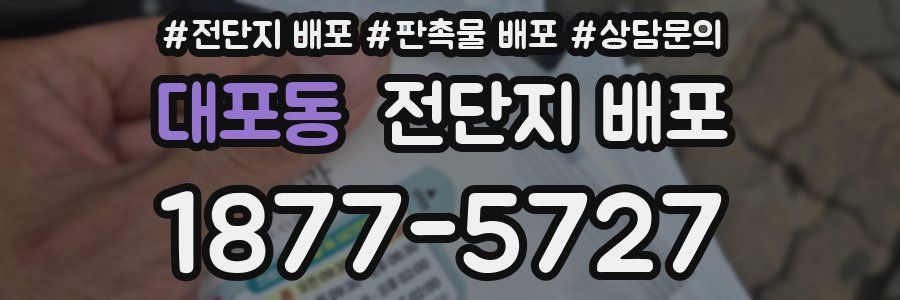 대포동 전단지 배포