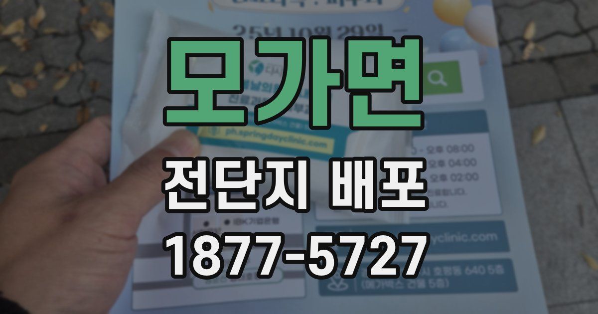 모가면 전단지 배포