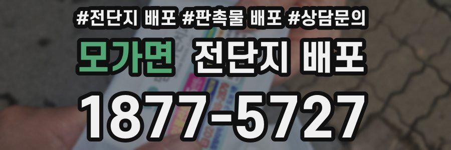 모가면 전단지 배포