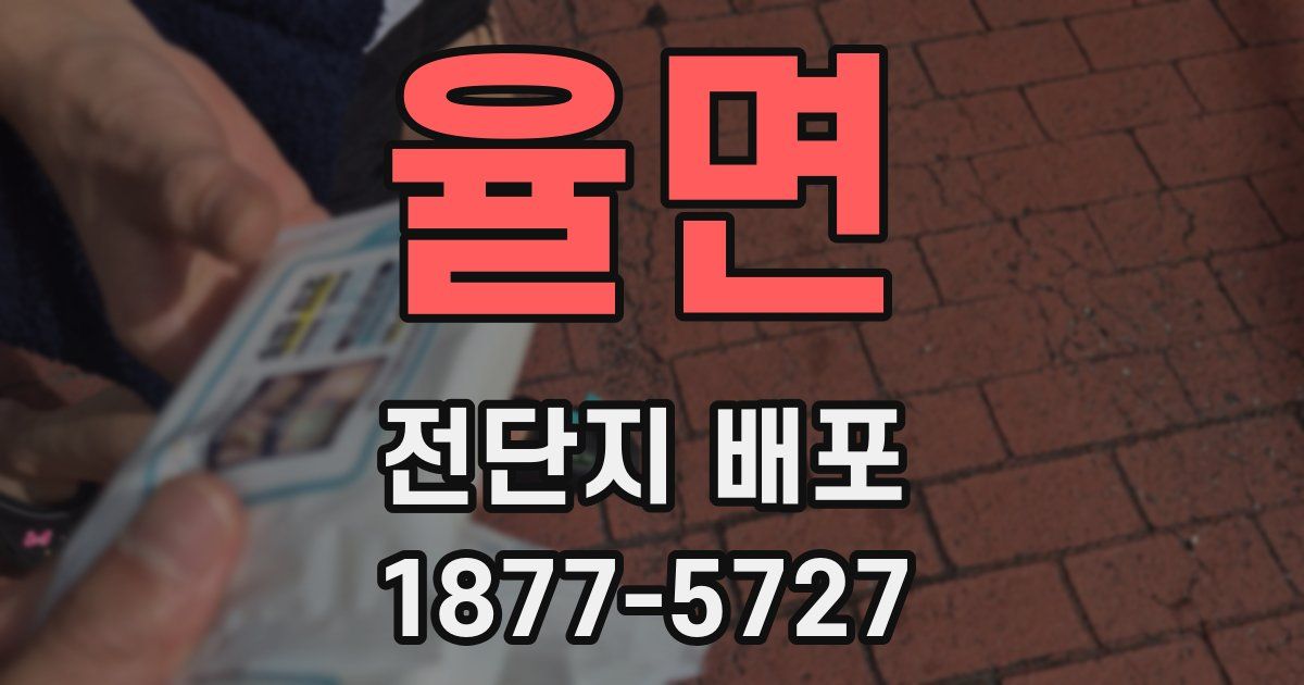 율면 전단지 배포