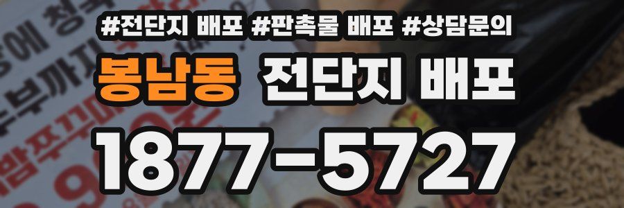 봉남동 전단지 배포