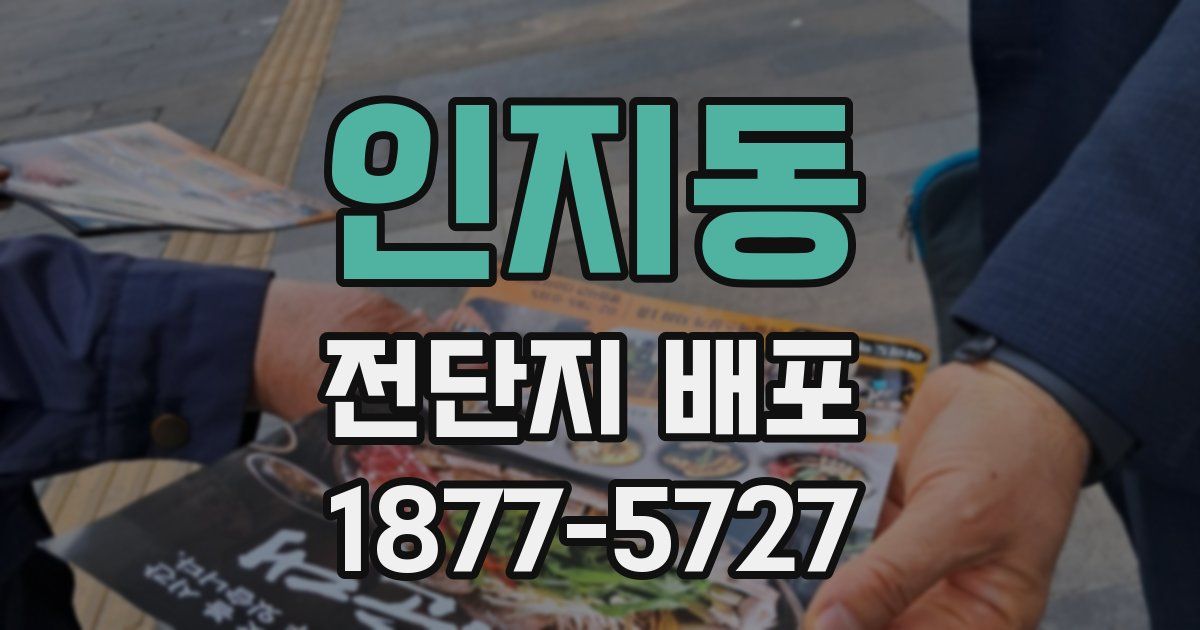 인지동 전단지 배포
