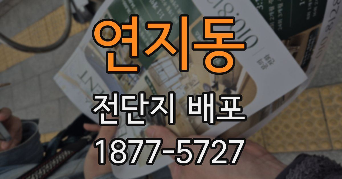연지동 전단지 배포