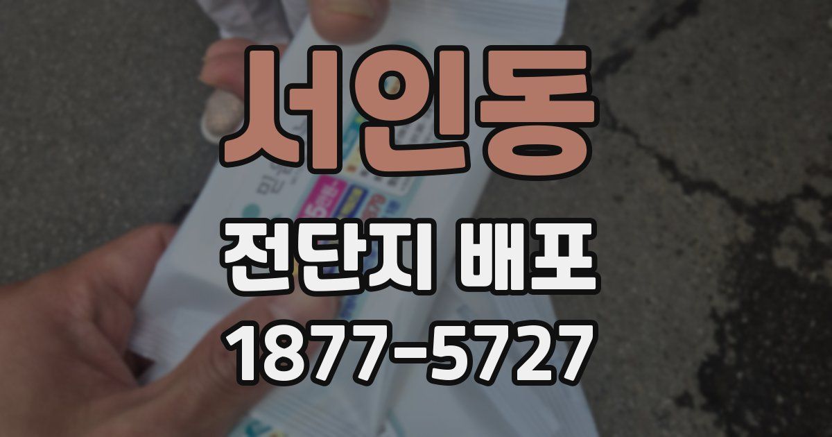 서인동 전단지 배포