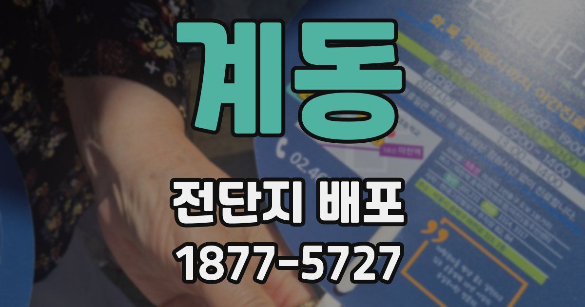 계동 전단지 배포