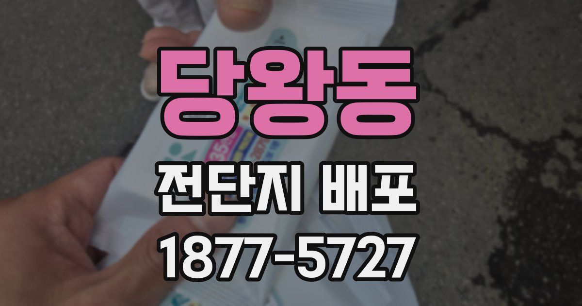 당왕동 전단지 배포