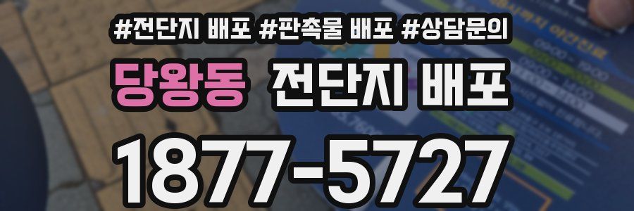 당왕동 전단지 배포