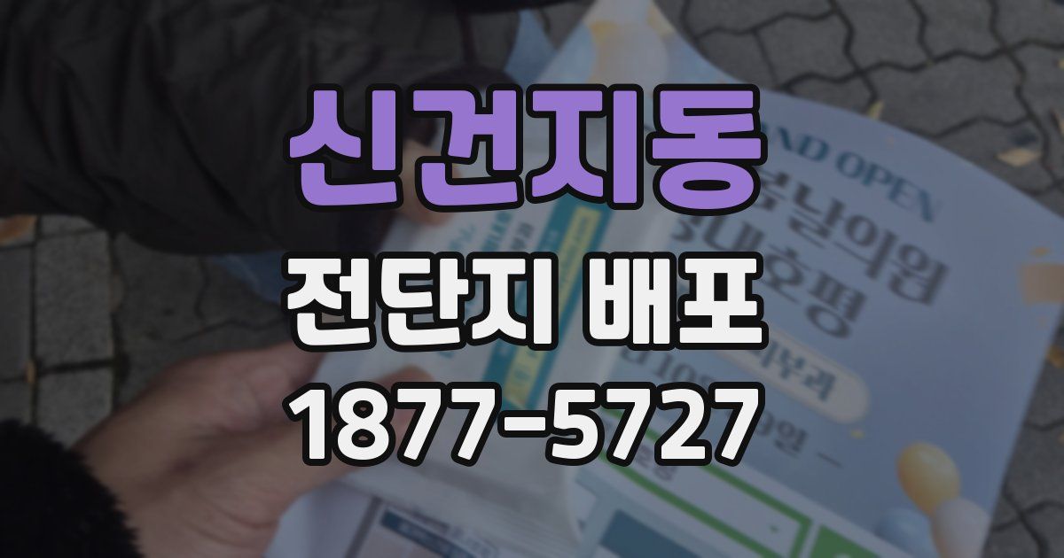 신건지동 전단지 배포