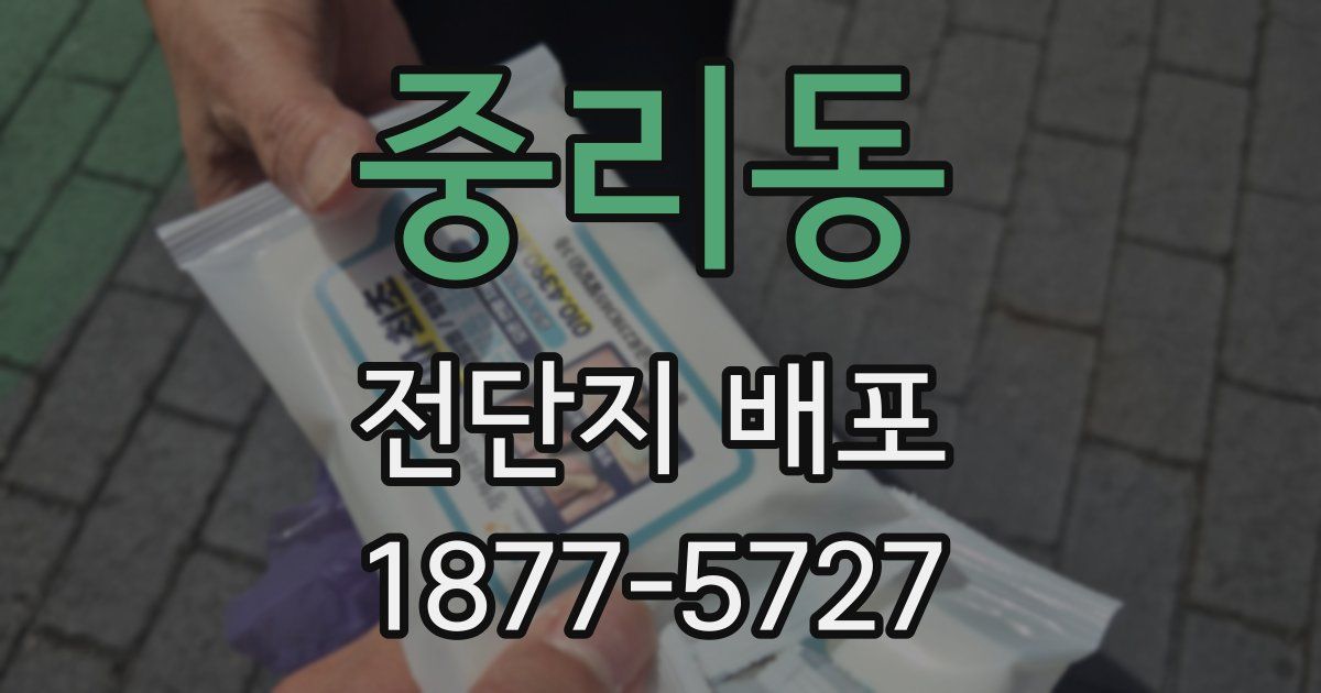 중리동 전단지 배포