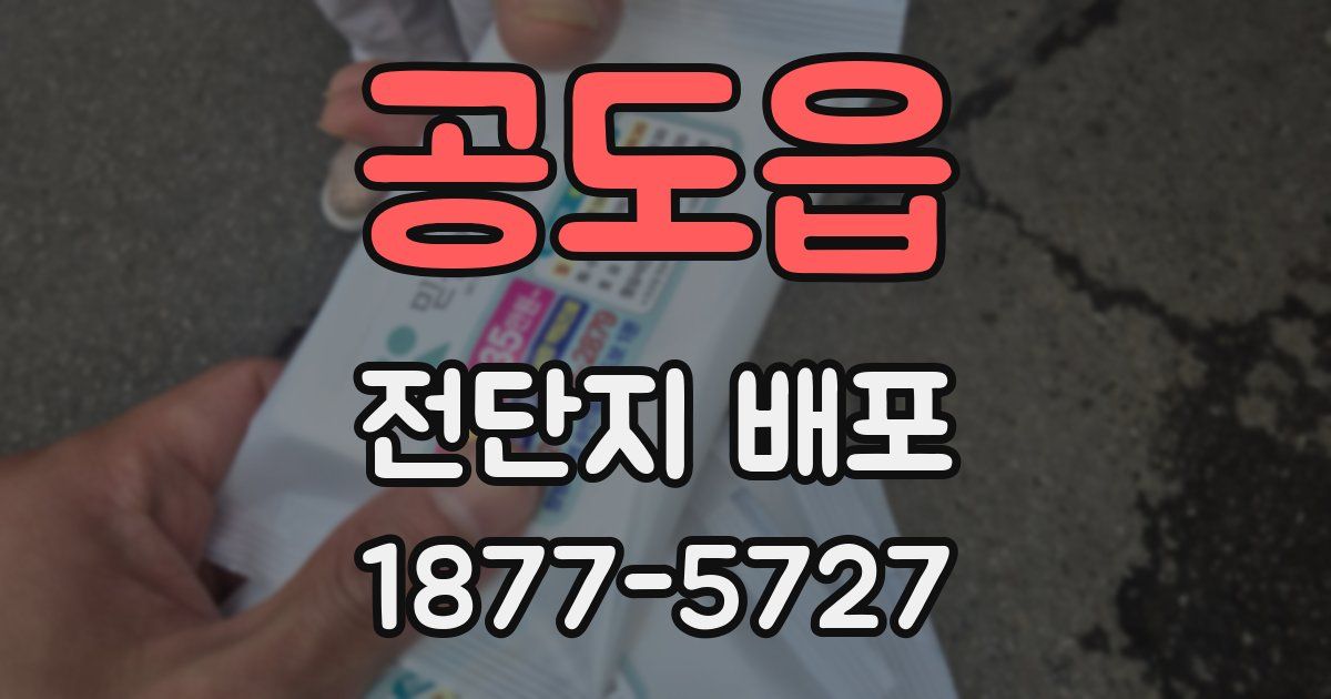공도읍 전단지 배포