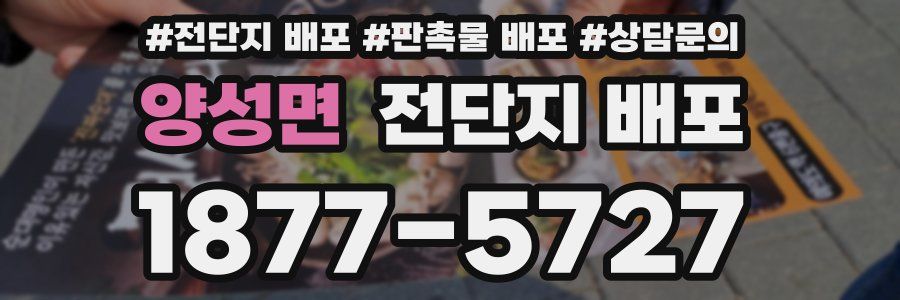 양성면 전단지 배포