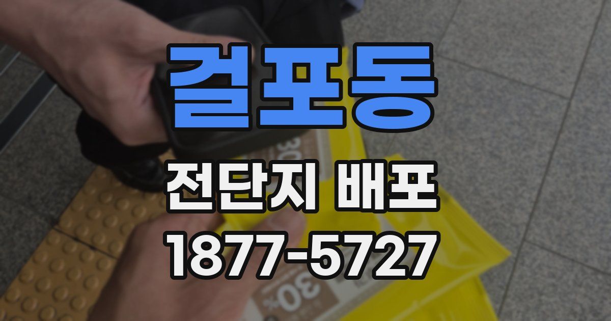 걸포동 전단지 배포