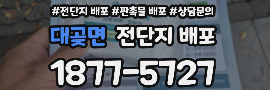 대곶면 전단지 배포