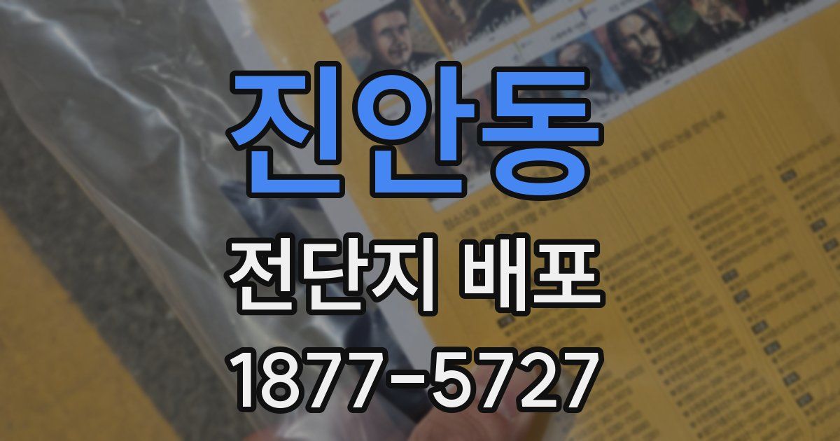 진안동 전단지 배포
