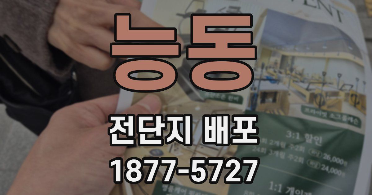 능동 전단지 배포