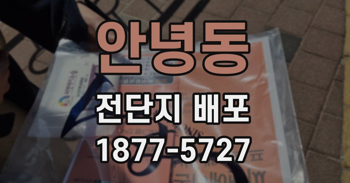 안녕동 전단지 배포