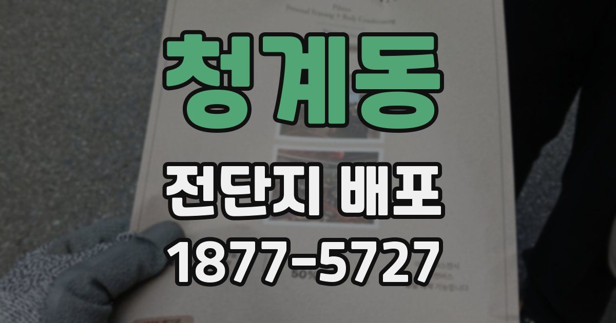 청계동 전단지 배포