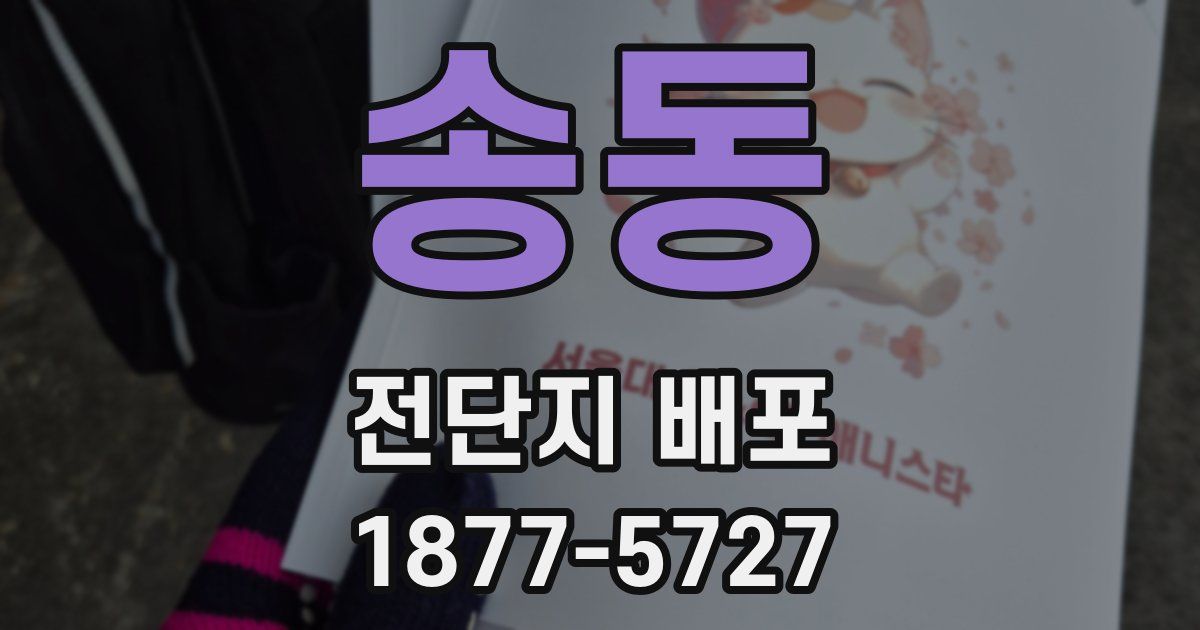 송동 전단지 배포