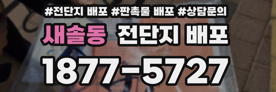 새솔동 전단지 배포