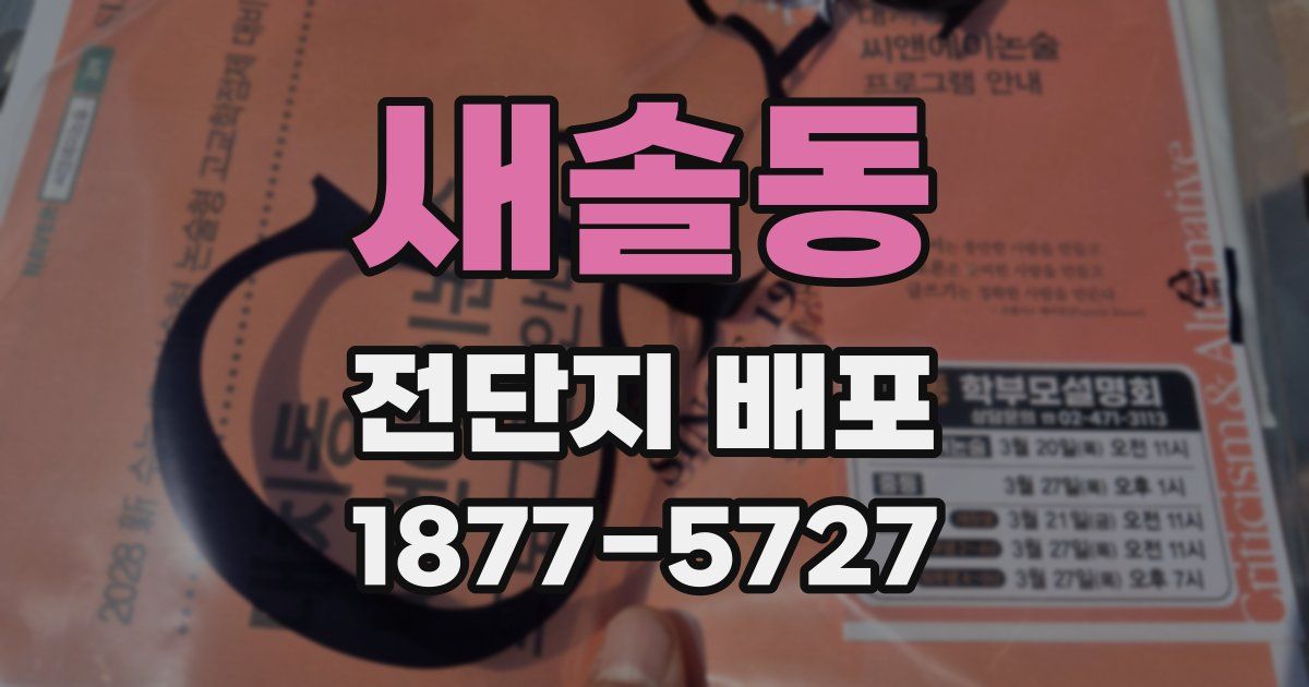 새솔동 전단지 배포
