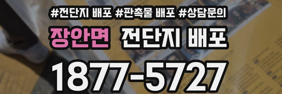 장안면 전단지 배포