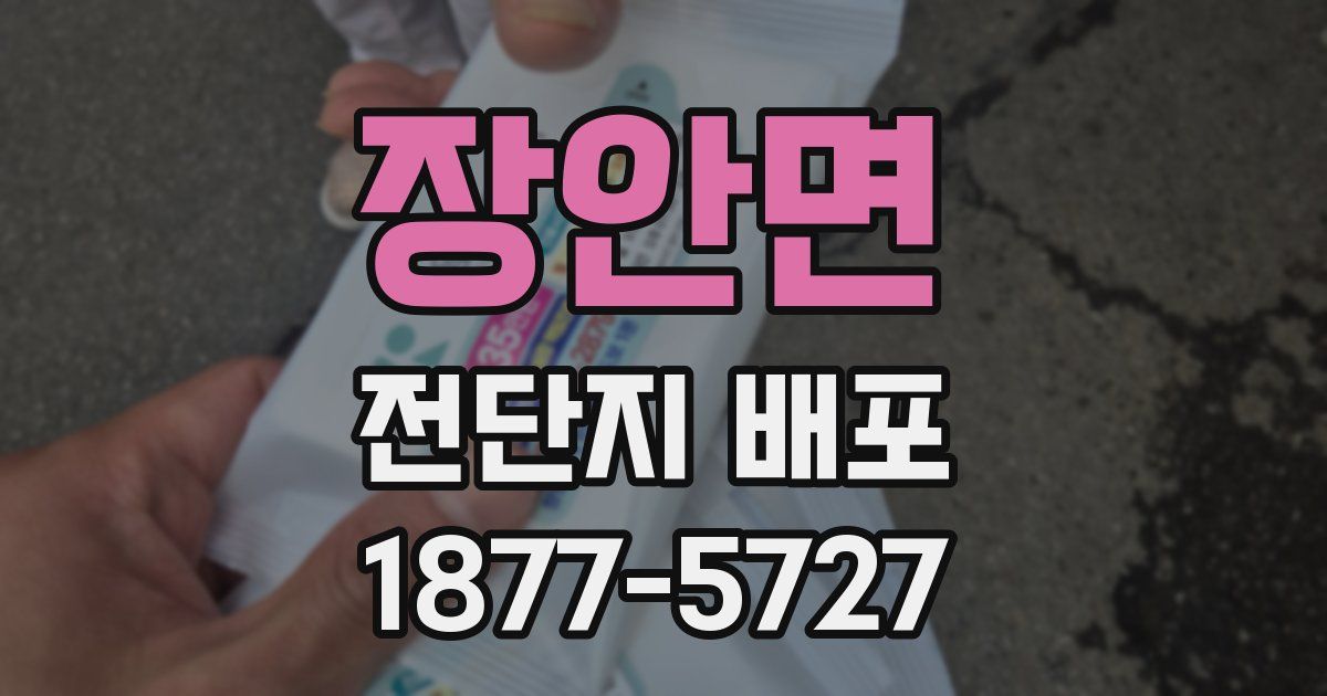장안면 전단지 배포