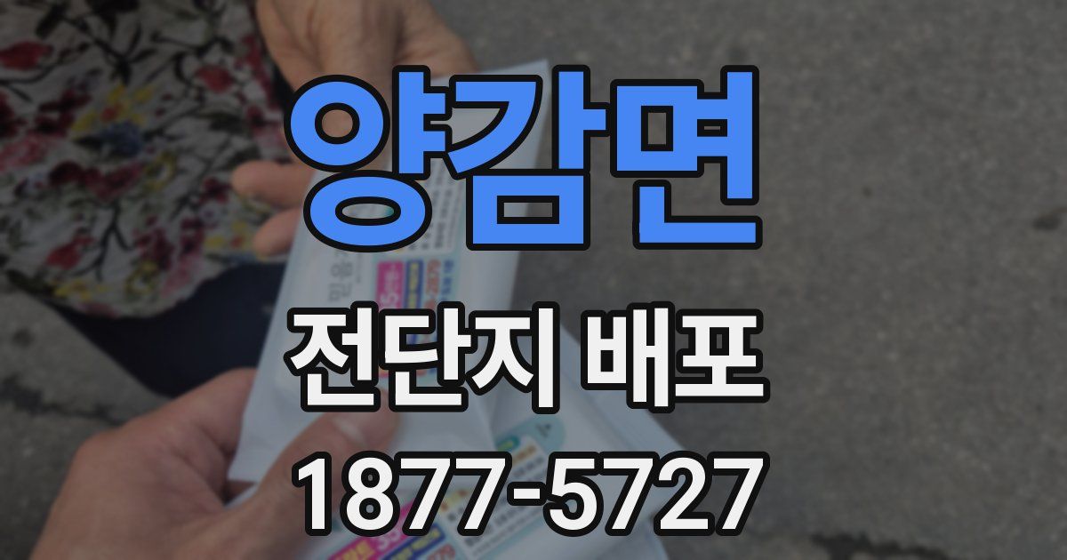 양감면 전단지 배포