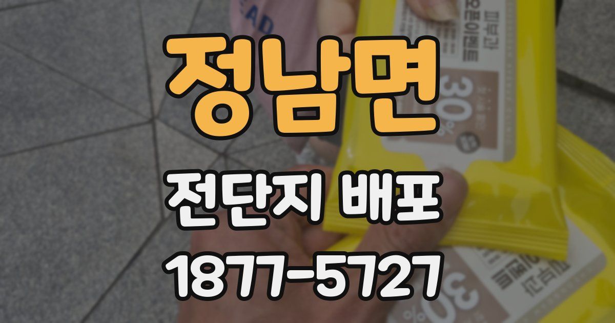 정남면 전단지 배포