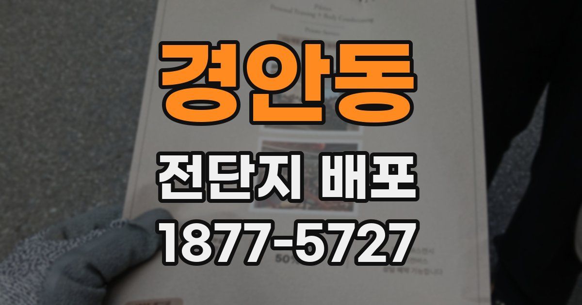 경안동 전단지 배포