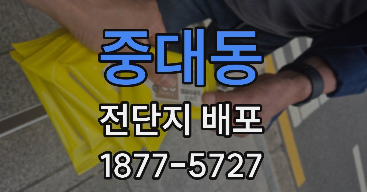 중대동 전단지 배포