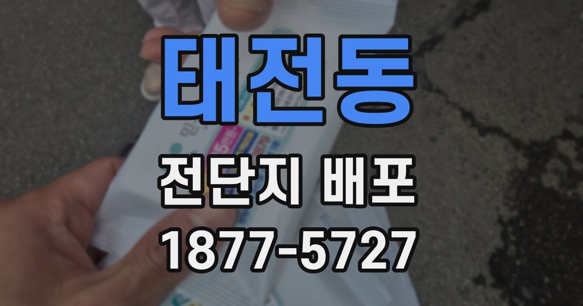 태전동 전단지 배포