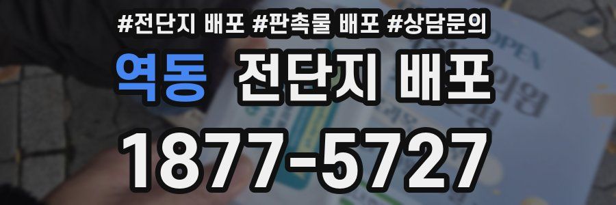 역동 전단지 배포