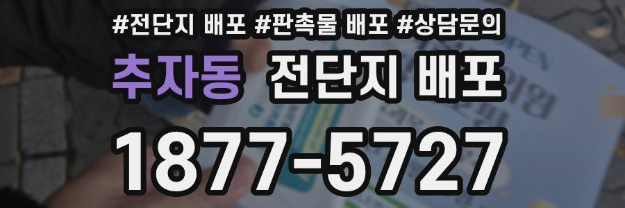 추자동 전단지 배포